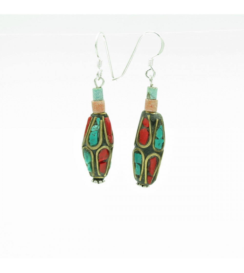 Long Turquoise and Coral