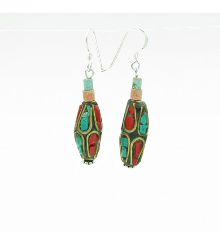 Long Turquoise and Coral