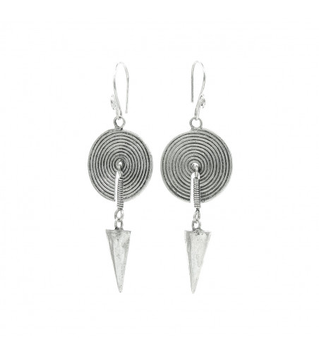 Round pendulum earrings