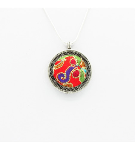 Small red Circle Pendant