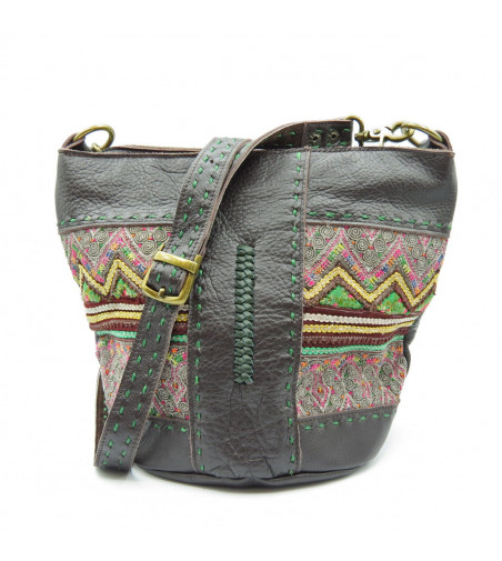 Leather Embroidery Bag