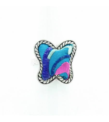 Blue butterfly ring