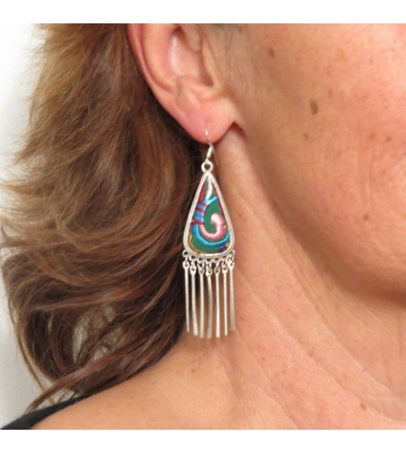 Colored earrings