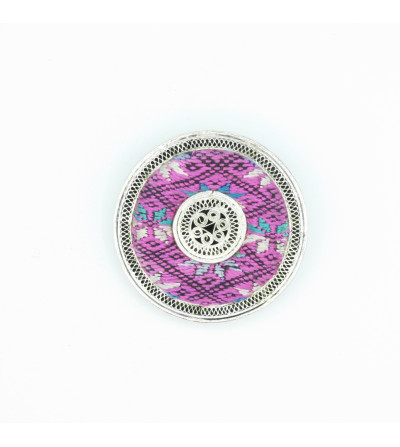 Pendant brooch Embroidery Miao