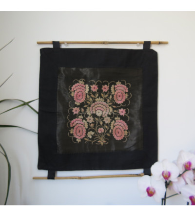 Black Flower Embroidery
